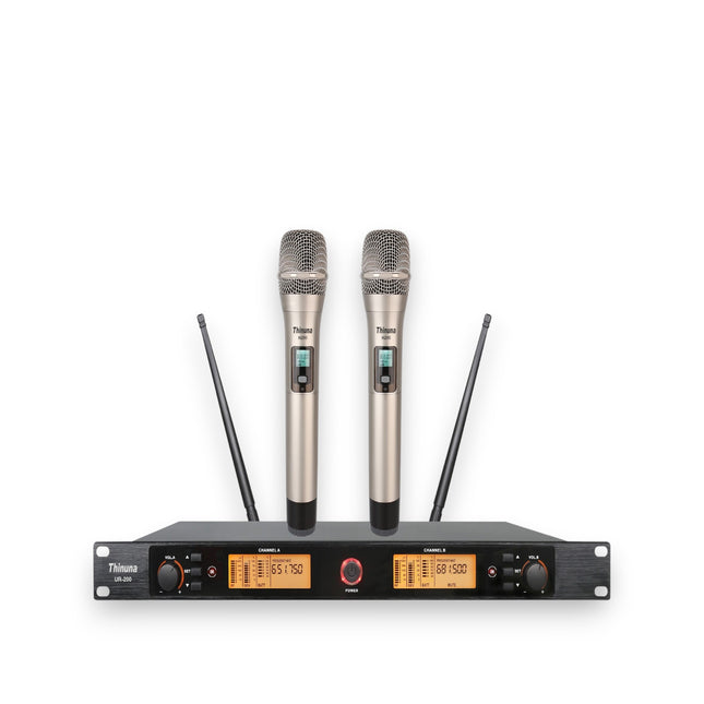 Bộ micro không dây UHF 2 kênh chuyên nghiệp UR-200 
