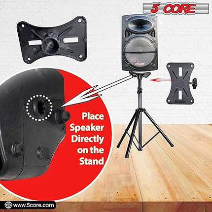 Chân đế loa 5 lõi, chân máy, có thể điều chỉnh lên đến 48 inch, chân đế màn hình DJ Studio, gắn trên cột 