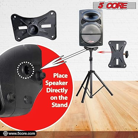 Chân đế loa 5 lõi, chân máy, có thể điều chỉnh lên đến 48 inch, chân đế màn hình DJ Studio, gắn trên cột 