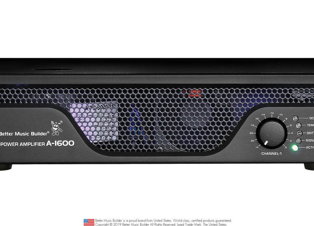 A-1600 2-Channel Power Amplifier 1200 Watts