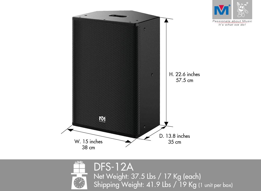 DFS-12A ACTIVE/POWERED LOUDSPEAKER 800 WATTS (SINGLE)