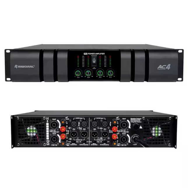 AC4 Professional 4 Channels Stage Master Power Amplifier 800W*4 Speakers Audio Amplifiers for Stage