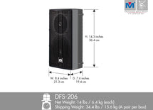 DFS-206 MONITOR SPEAKERS 160 WATTS (PAIR)