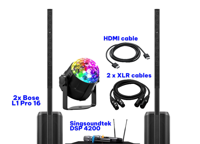 Bose L1 Pro 16 + Singsound Tek DSP4200 Bluetooth Youtube