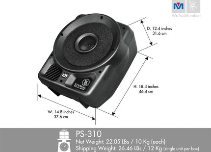 Loa đồng trục chủ động/cấp nguồn toàn dải 2 chiều PS-312A (Đơn)