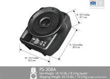 Loa đồng trục chủ động/cấp nguồn toàn dải 2 chiều PS-308A (Đơn)