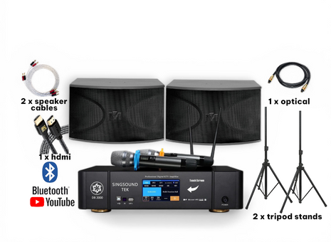 2026 Singsound Tek DB2000 Better Music Builder CS 612 PAIR Complete Karaoke System Bluetooth Iphone Ipad Youtube Professional DB2000 + CS 612 Pair System Special Deal