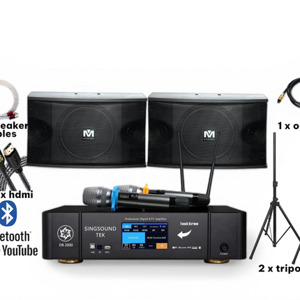 2026 Singsound Tek DB2000 CS 500 Complete Karaoke System Bluetooth Iphone Ipad Youtube Professional 4000W System Special Deal