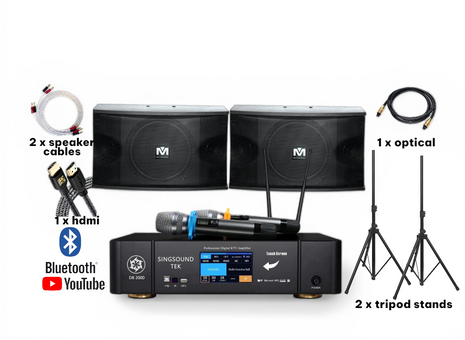 2026 Singsound Tek DB2000 CS 500 Complete Karaoke System Bluetooth Iphone Ipad Youtube Professional 4000W System Special Deal