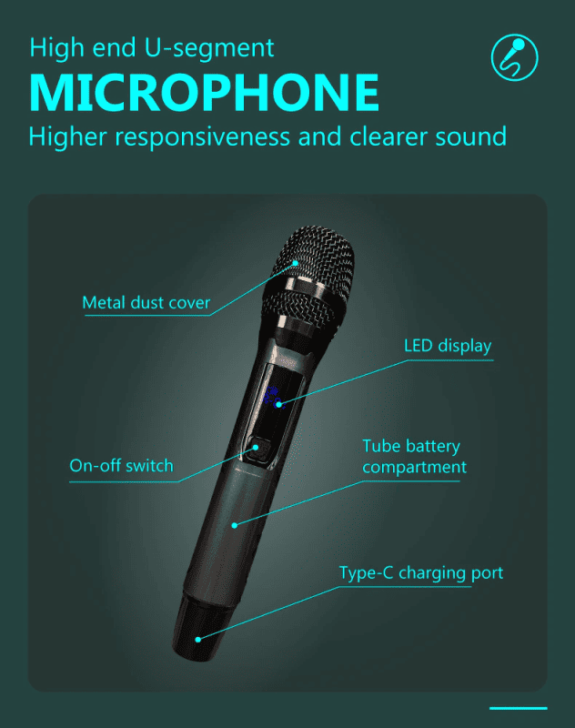 Xdobo Thunder 1978 150W Âm thanh công suất cao Siêu trầm Âm thanh nổi DJ Loa Bluetooth Không dây di động Hộp tiệc Karaoke BT Boombox