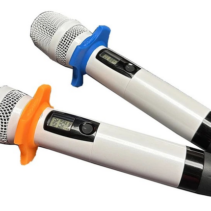 Rubber Microphone Ring with Anti-roll, Anti-fall, Anti-slip Sleeve Microphone Protection Shockproof Ring (Pair)