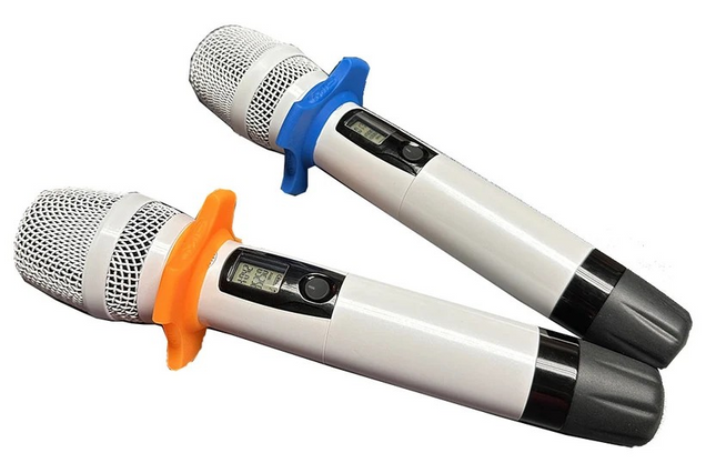 Rubber Microphone Ring with Anti-roll, Anti-fall, Anti-slip Sleeve Microphone Protection Shockproof Ring (Pair)